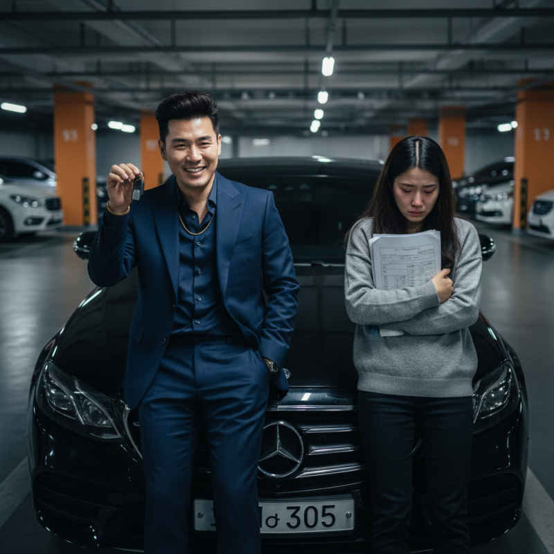 경제적 유기와 외제차 구입 상황 묘사