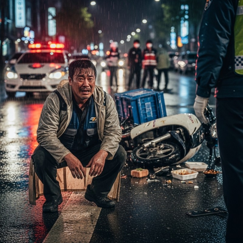 오토바이 교통사고 현장